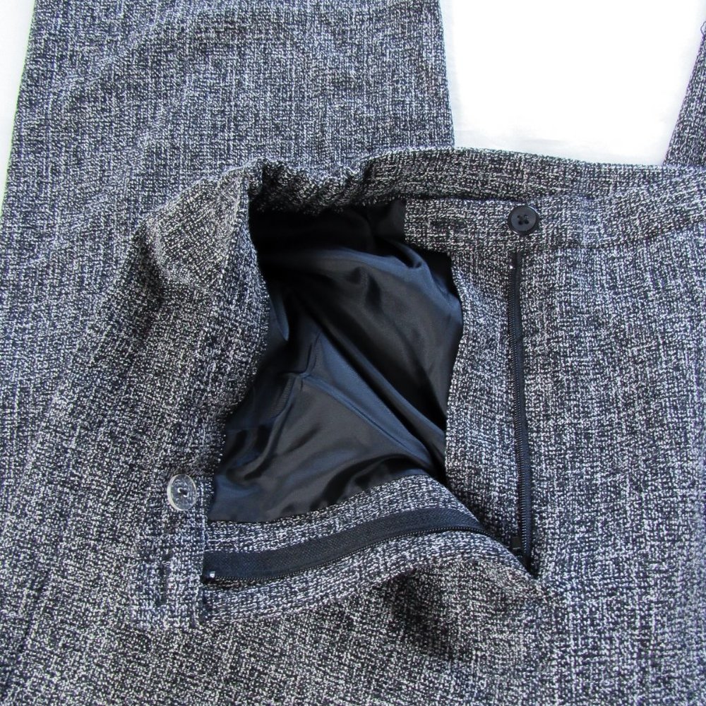 VICTOR COSTA Vintage Designer Essential High Waist Trousers in Heathered Gray-6 - Picture 5 of 10